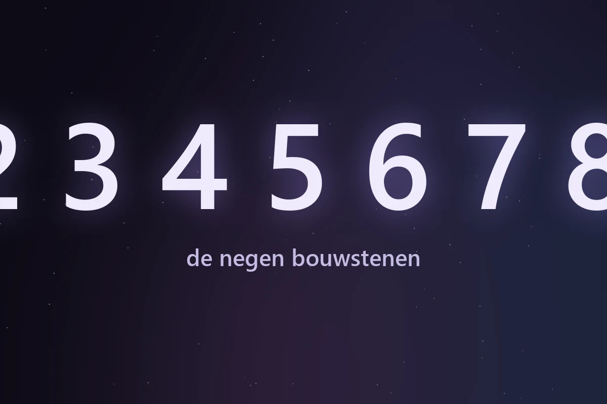 Beeld met de cijfers 123456789