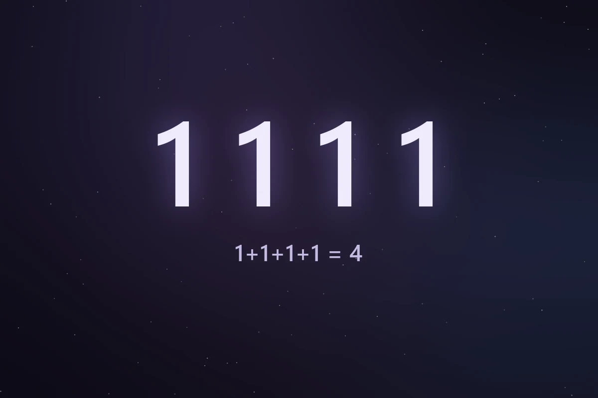 Beeld met de cijfers 1111